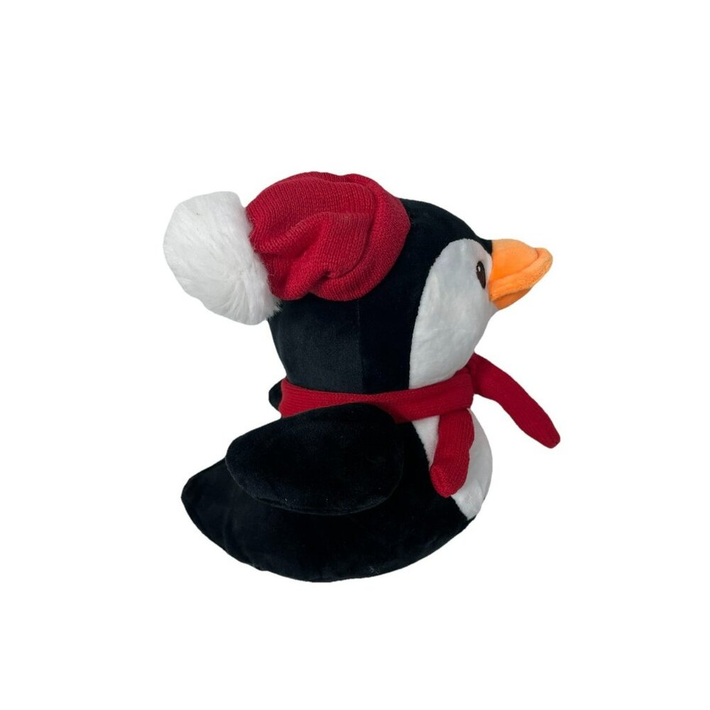 Holiday Time 7.5" Quackerz Penguin Plush With Hat And Scarf - Picture 6 of 8
